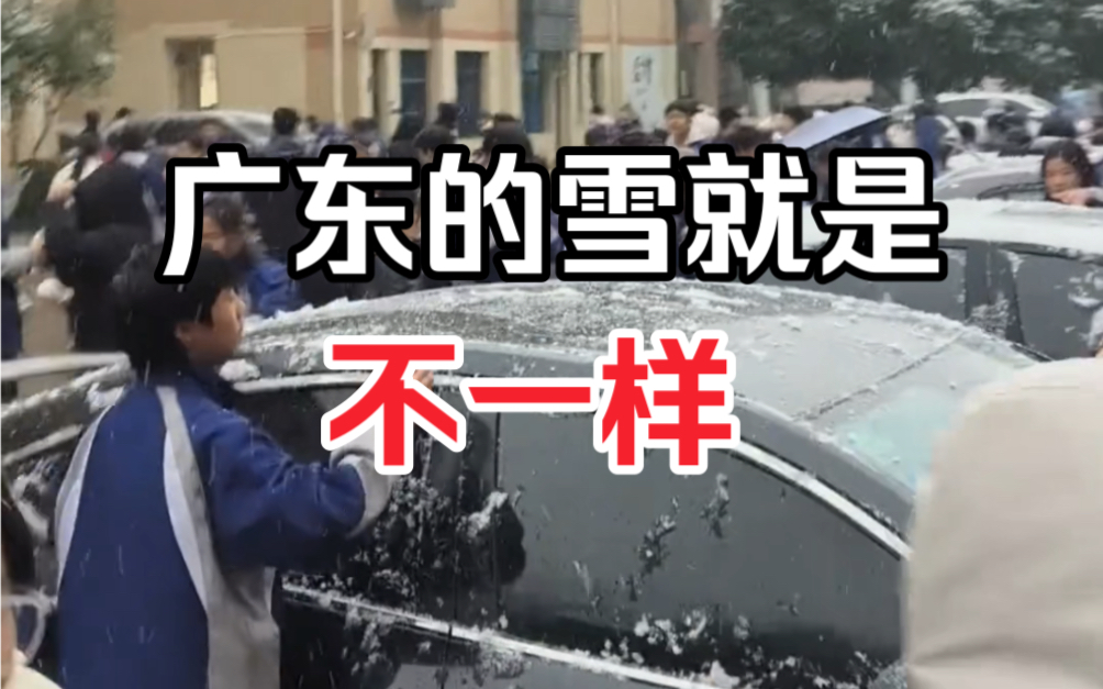 广东终于下雪了,活了几十年第一次遇到!哔哩哔哩bilibili