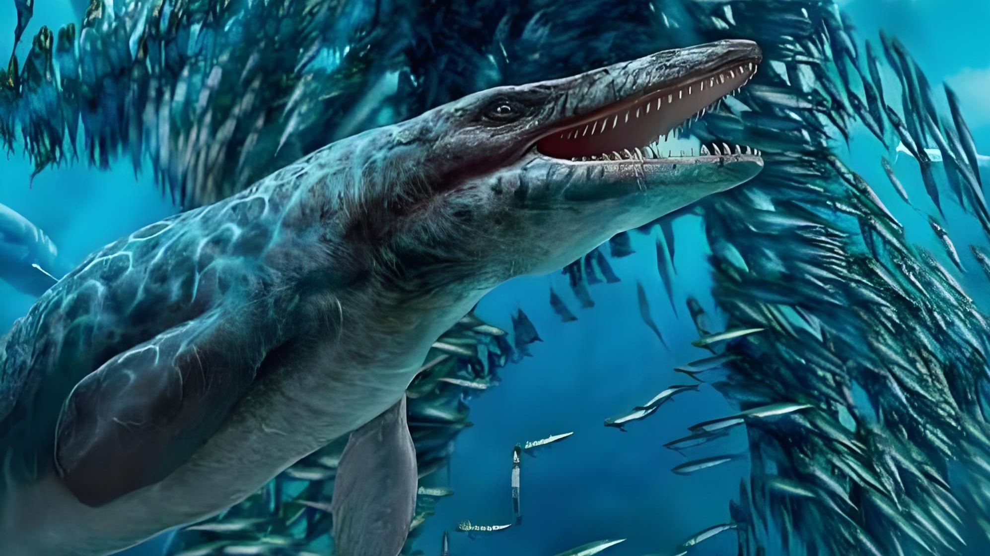 史前巨兽海洋霸主霍夫曼沧龙,重达15吨的霍夫曼苍龙打起架来那真是惊