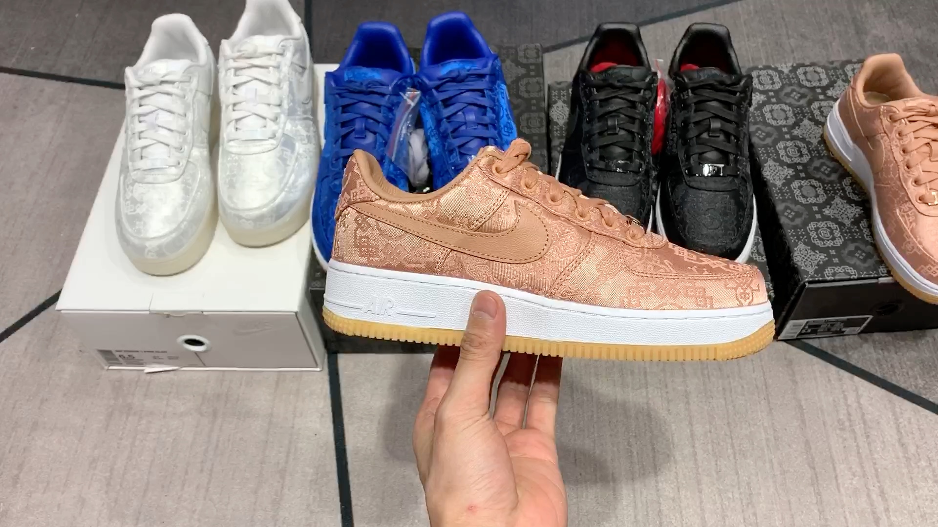 陈冠希clot x nk air force 1 premium af1 联名低帮粉丝绸空军