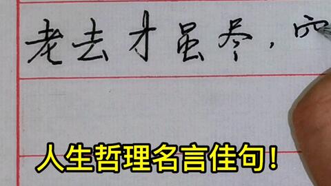硬笔书法书写人生哲理名言佳句 这段话你听说过吗 哔哩哔哩 硬笔书法书写人生哲理名言佳句 这段话你听说过吗 哔哩哔哩
