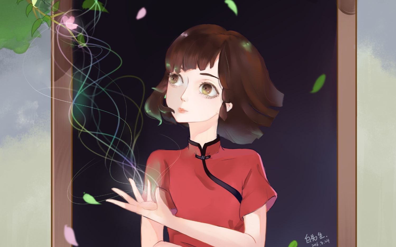 【手绘】【大鱼海棠】【椿】晚了一百年的画 盒盒_绘画_生活_bilibili