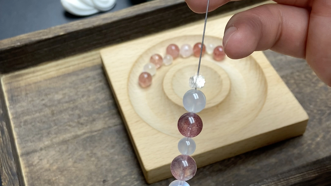 草莓晶蓝月光手链