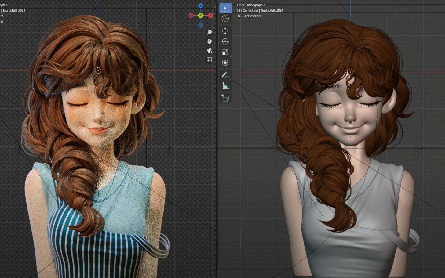 使用blender 将 2d 插图制作成 3d 角色!【blender】