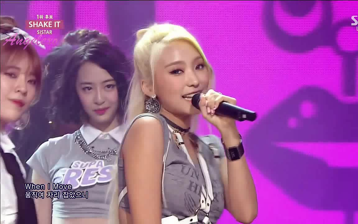 {Angelexo} Sistar《Shake It》150705 SBS 人气歌谣哔哩哔哩bilibili