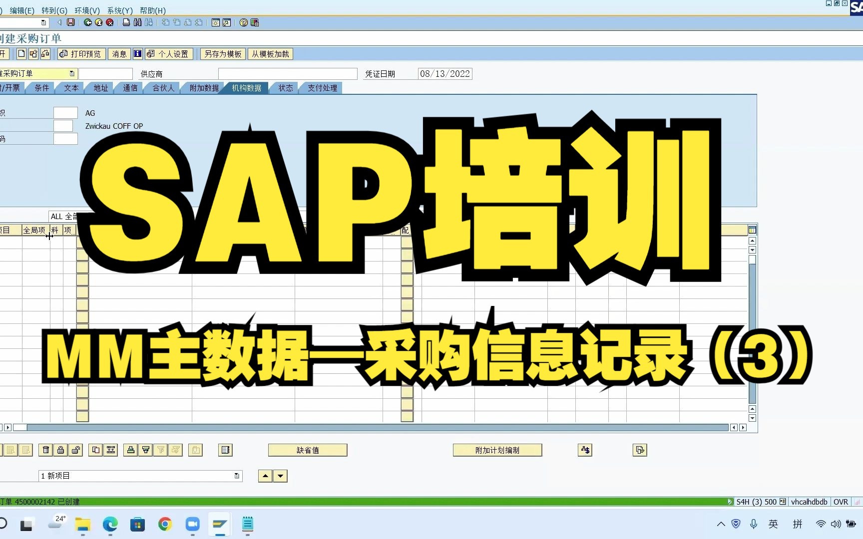 零基础学习SAP MM模块 MM主数据—采购信息记录(3)哔哩哔哩bilibili