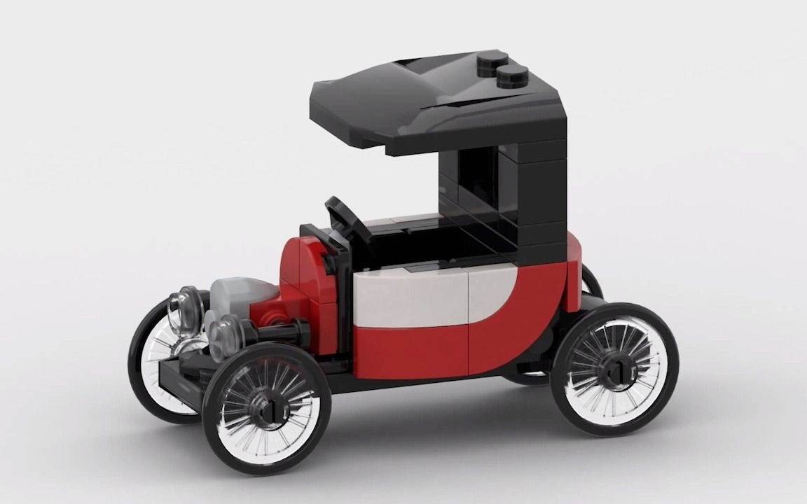 乐高moc积木轻巧迷你老爷车