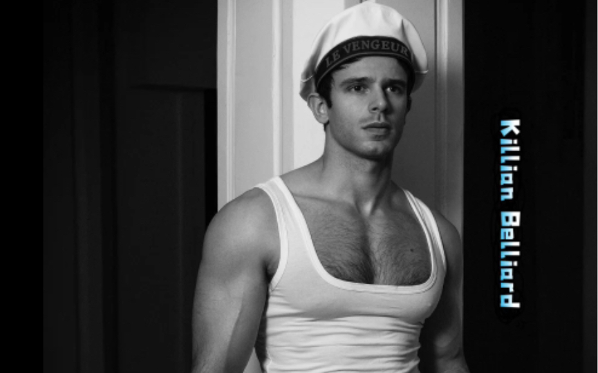 欧美肌肉胸毛帅哥男模killian belliard