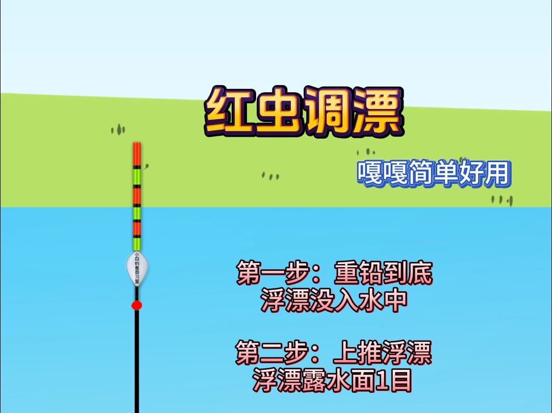 红虫调漂最佳方法图解图片