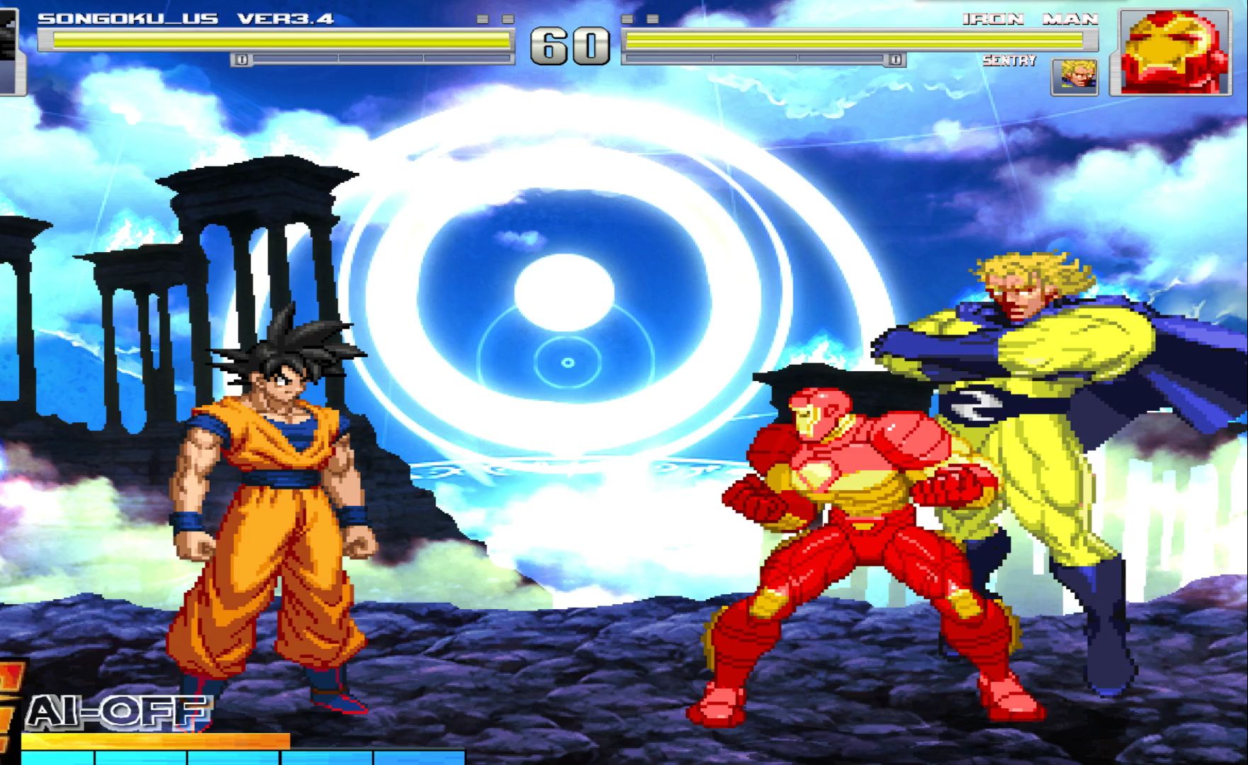 【mugen】孙悟空vs钢铁爱国者&哨兵