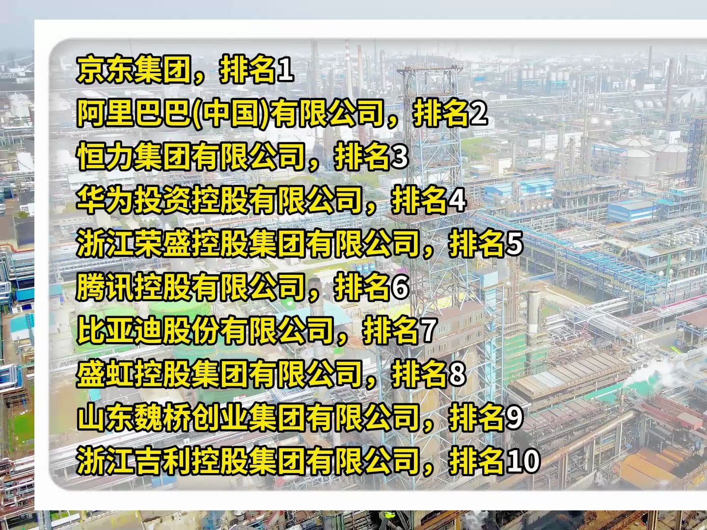 恒力、荣盛、盛虹、恒逸、桐昆、东明石化等60余家石油和化工企业上榜2024中国民营企业500强#化工 #新材料哔哩哔哩bilibili