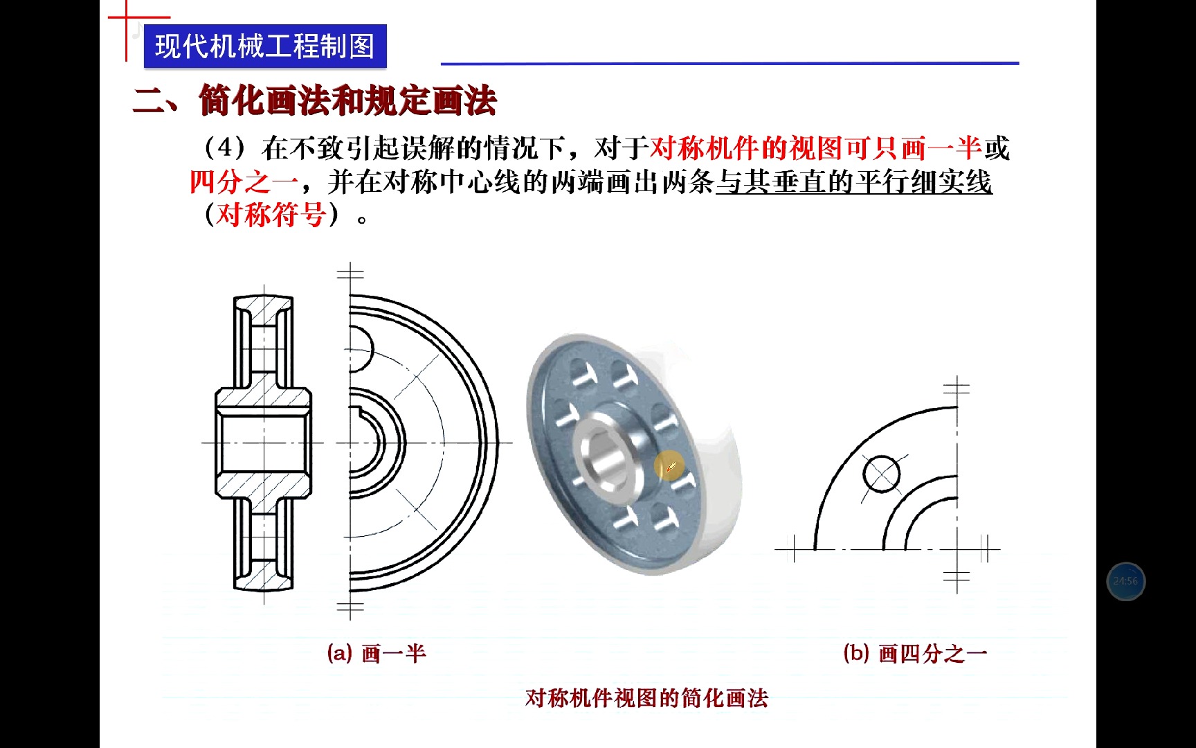 4.1局部放大图,规定画法和简化画法