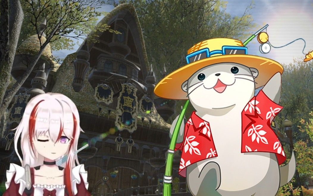 和南方度假獭獭说话的一色翎