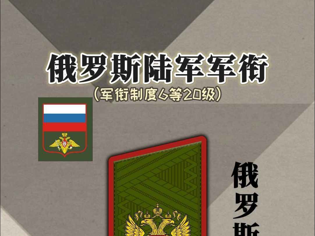 地表最强战斗民族,俄罗斯联邦陆军军衔等级(2010年至今)哔哩哔哩bilibili