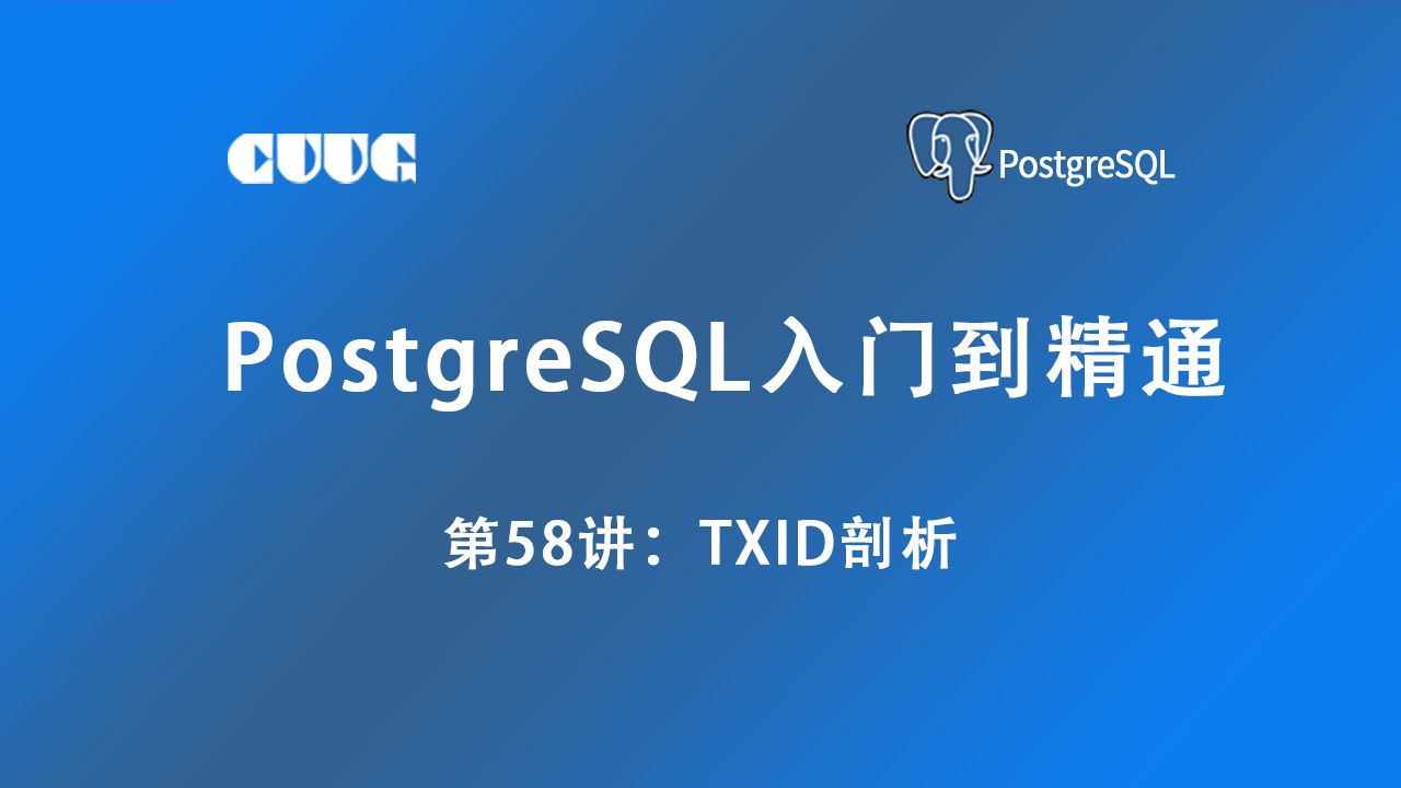 PostGreSQL数据库从入门到精通,第58讲:txid剖析哔哩哔哩bilibili