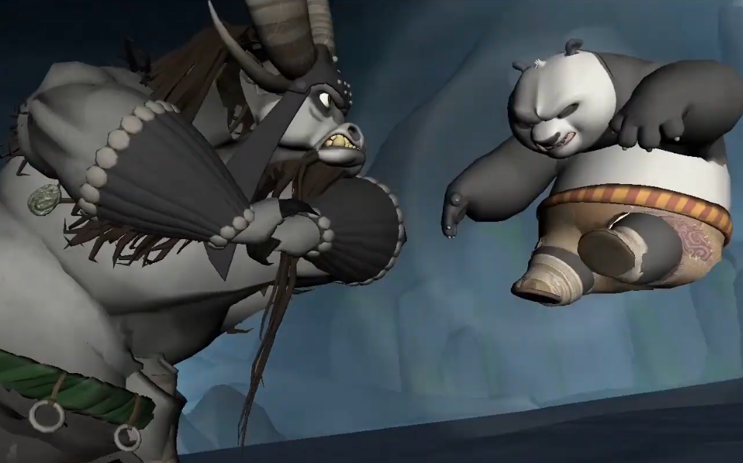 精彩对战,《功夫熊猫3》,【阿宝大战天煞】动画!