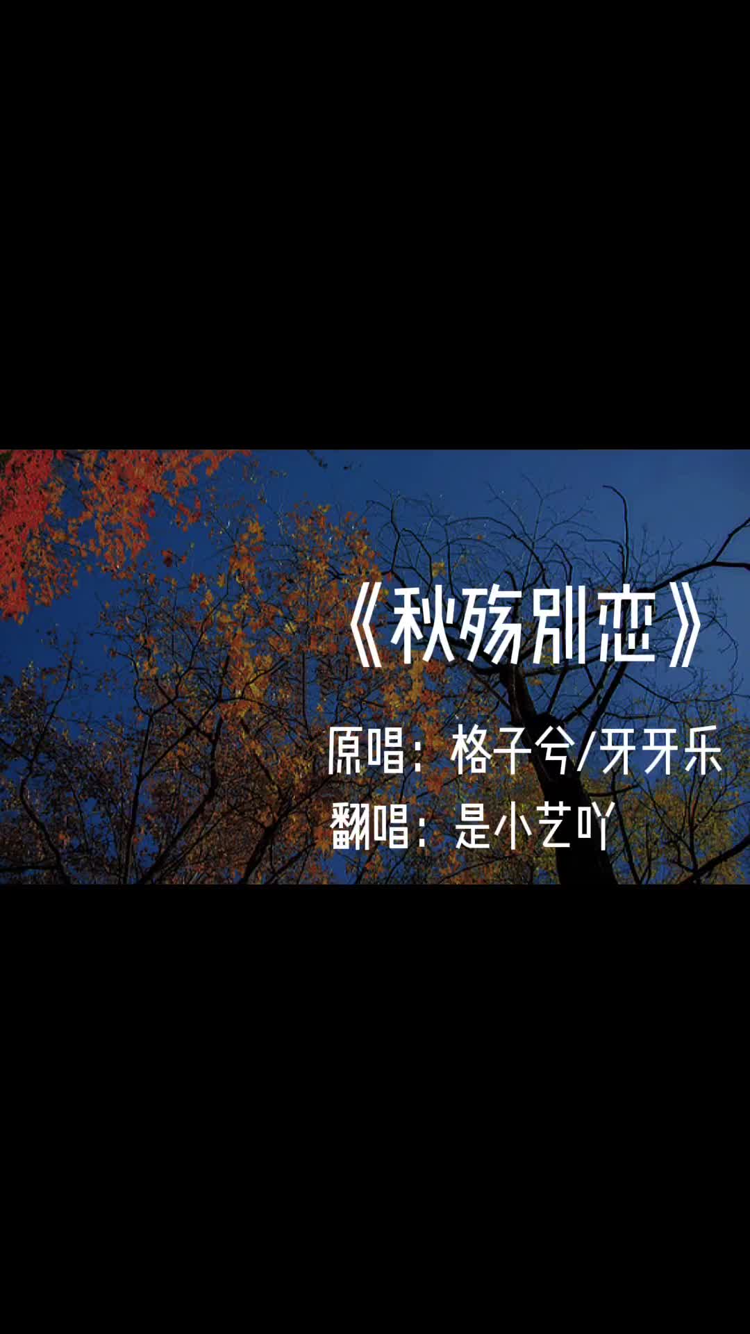 翻唱秋殇别恋落叶两片三片片片想念