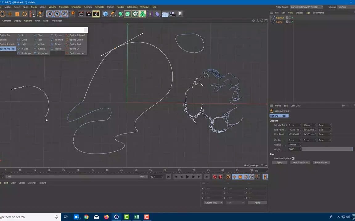 【C4D教学】样条线建模选项_哔哩哔哩_bilibili