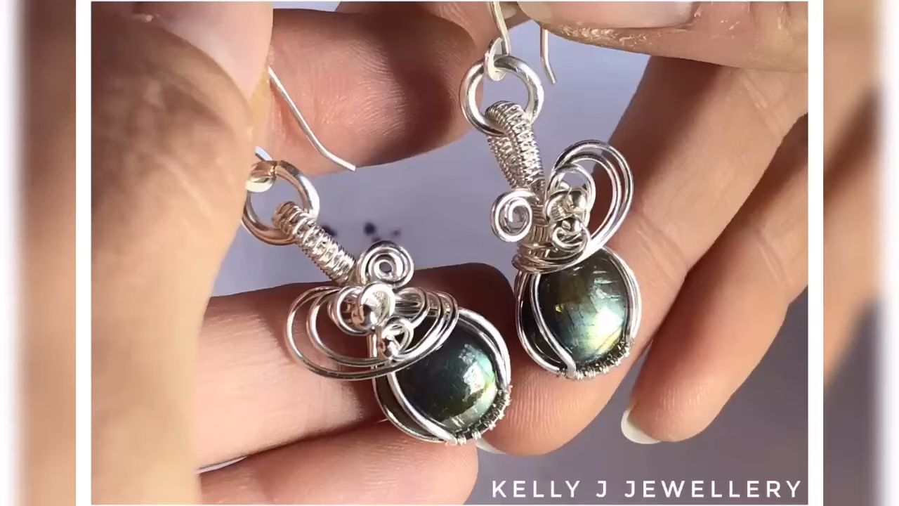 【kelly jones jewellery】ava包石吊坠 金属缠绕绕线制作教程116