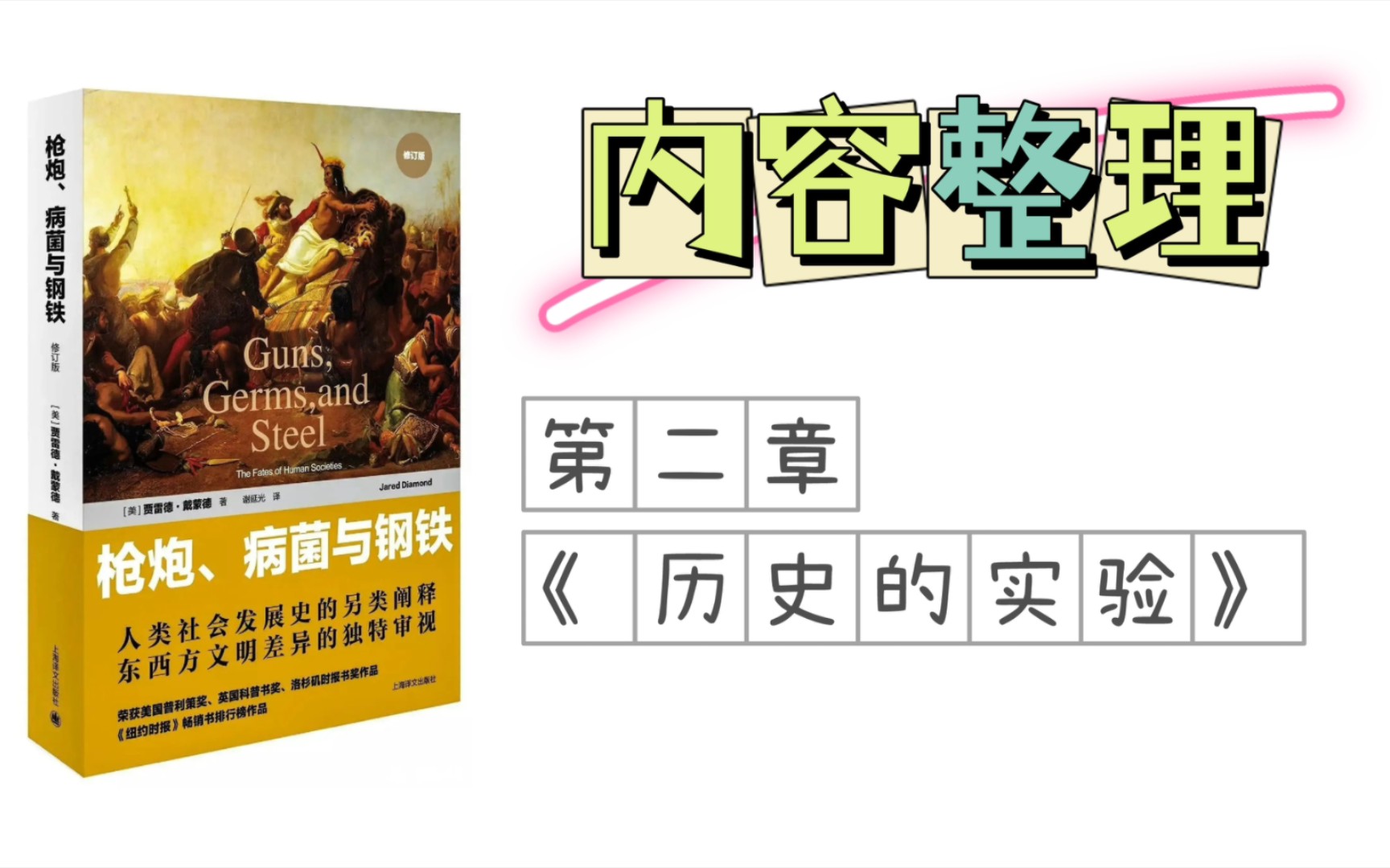 [图]读完一本书|《枪炮、病菌与钢铁》第二章 历史的实验