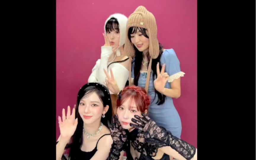 red velvet 裴珠泫&姜涩琪和aespa 柳智敏&金玟庭的《drama》cha视频
