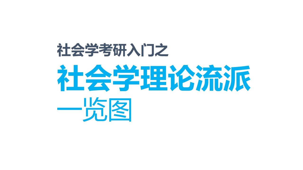 [图]看懂这张图就理清了社会学理论脉络！  社会学考研入门必看