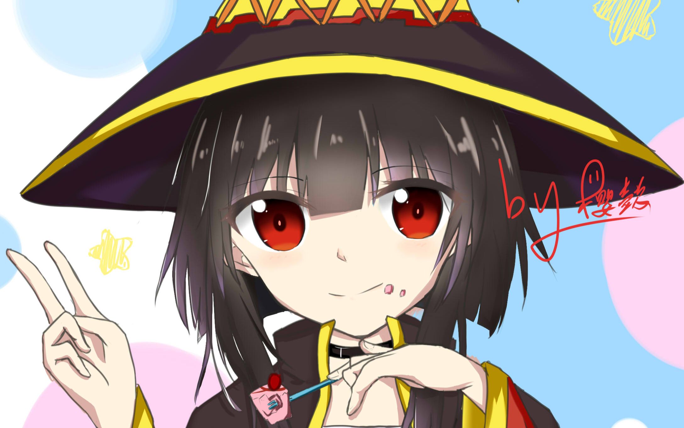 为惠惠献上生日贺图!--12.4_哔哩哔哩 (゜-゜)つロ 干杯~-bilibili