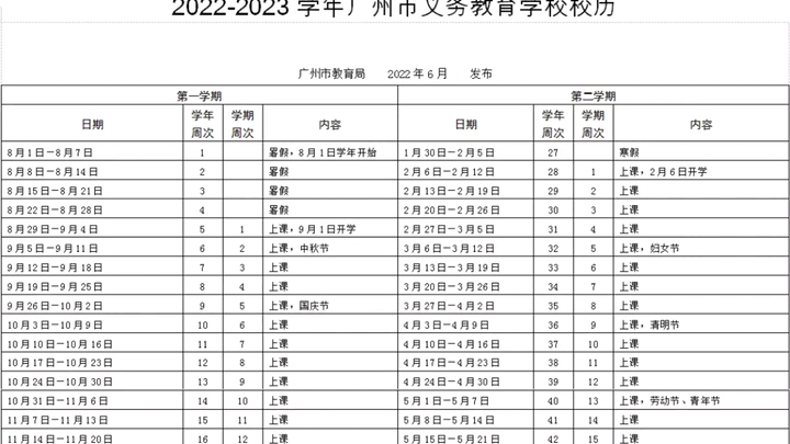 20222023年广州中小学校历出炉!#广州中考哔哩哔哩bilibili