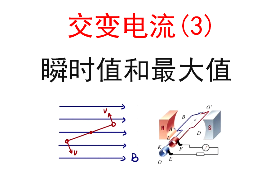 【选修32交流电】【四值】3.瞬时值和最大值哔哩哔哩bilibili