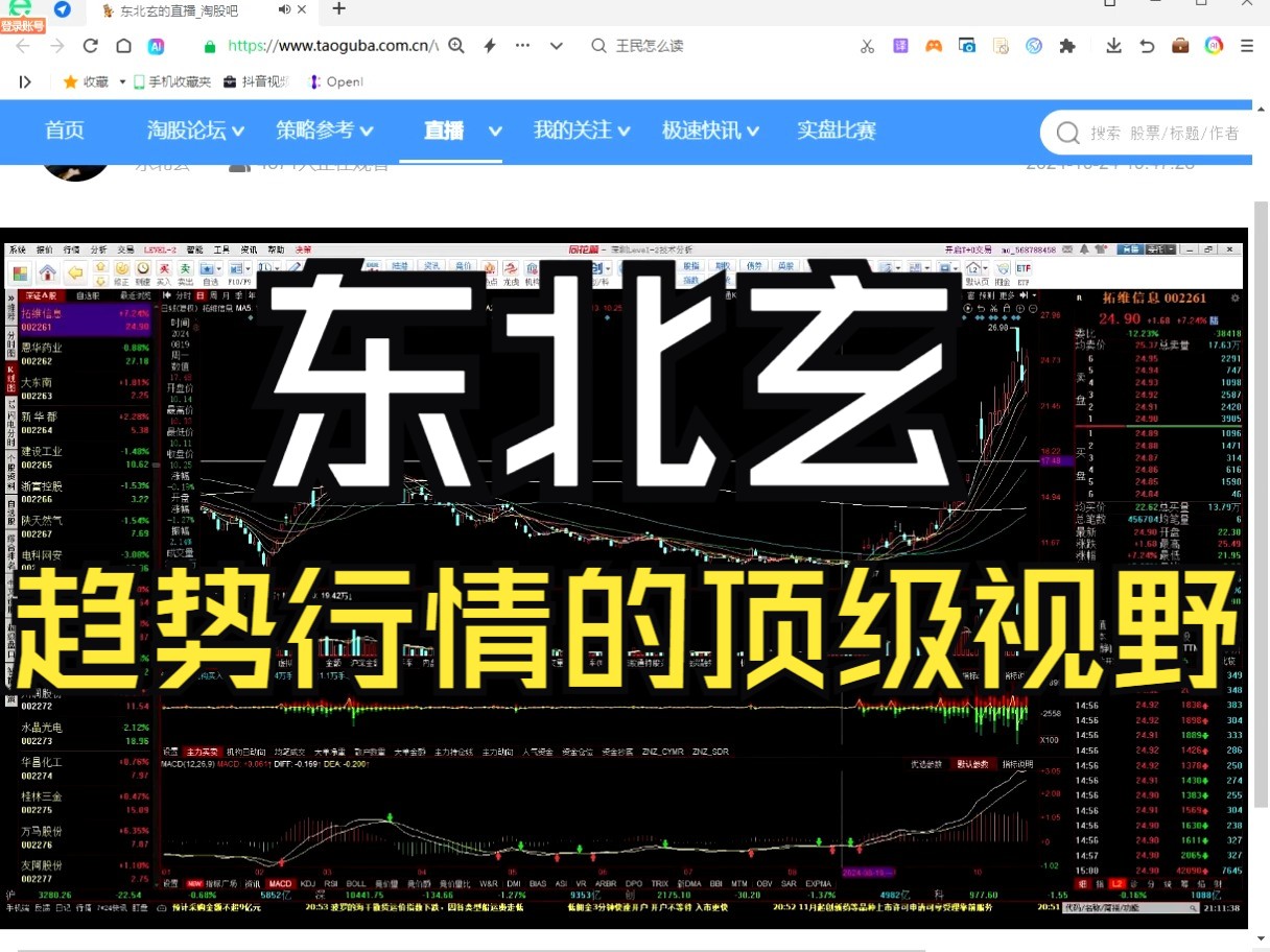20241024淘股吧 东北玄:大趋势行情的顶级视野哔哩哔哩bilibili