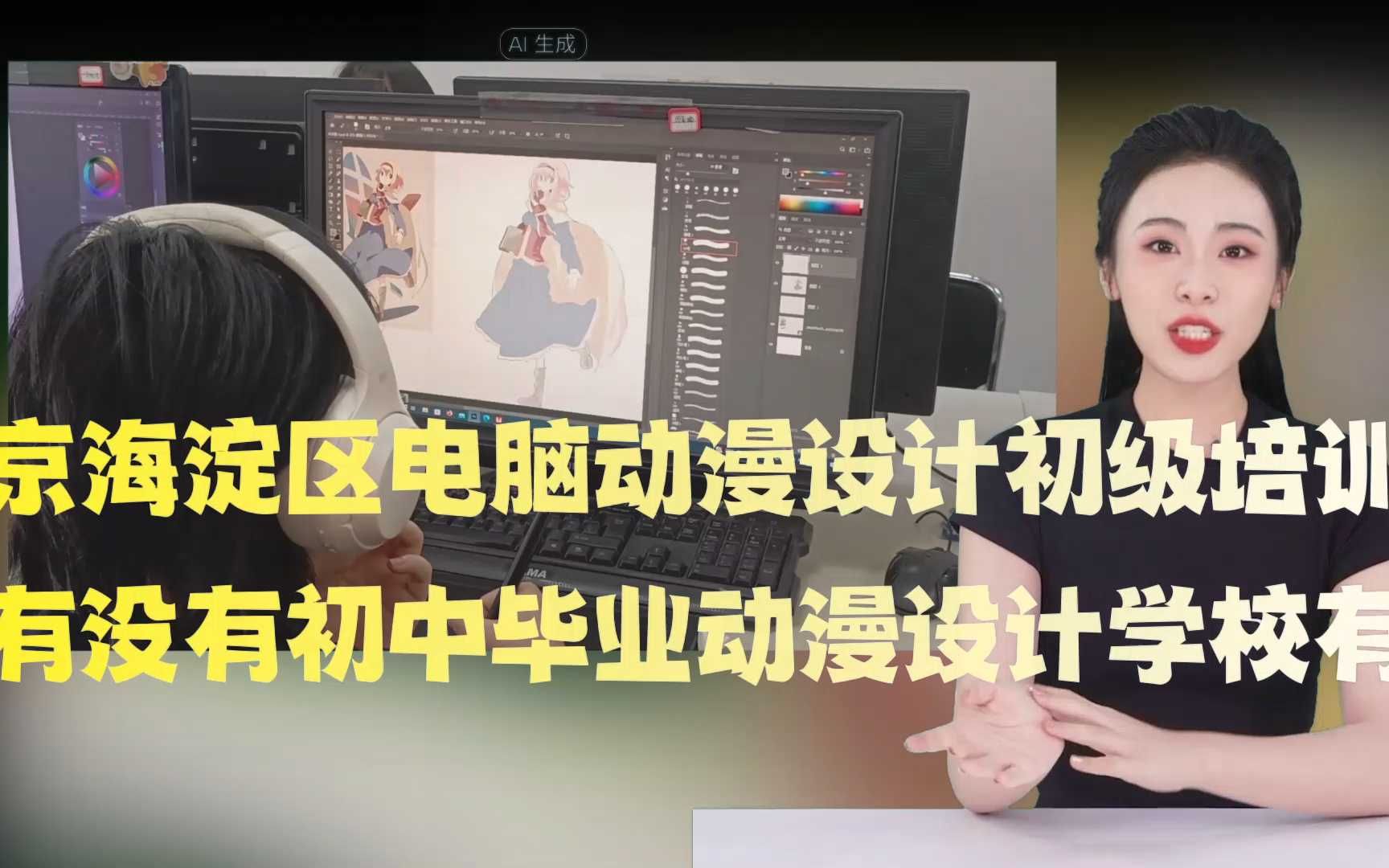 北京海淀区电脑动漫设计初级培训班,北京有没有初中毕业动漫设计