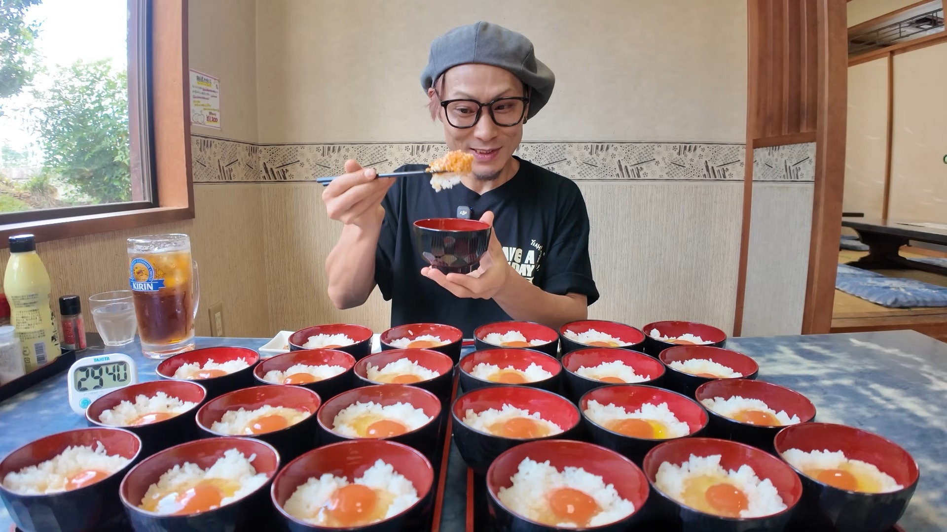 【武士饭】【キング山本】复出的鸡蛋拌饭大挑战！！