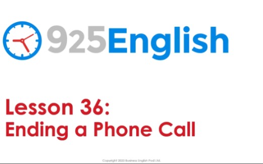 商务英语:如何礼貌的结束通话 (英文字幕)哔哩哔哩bilibili