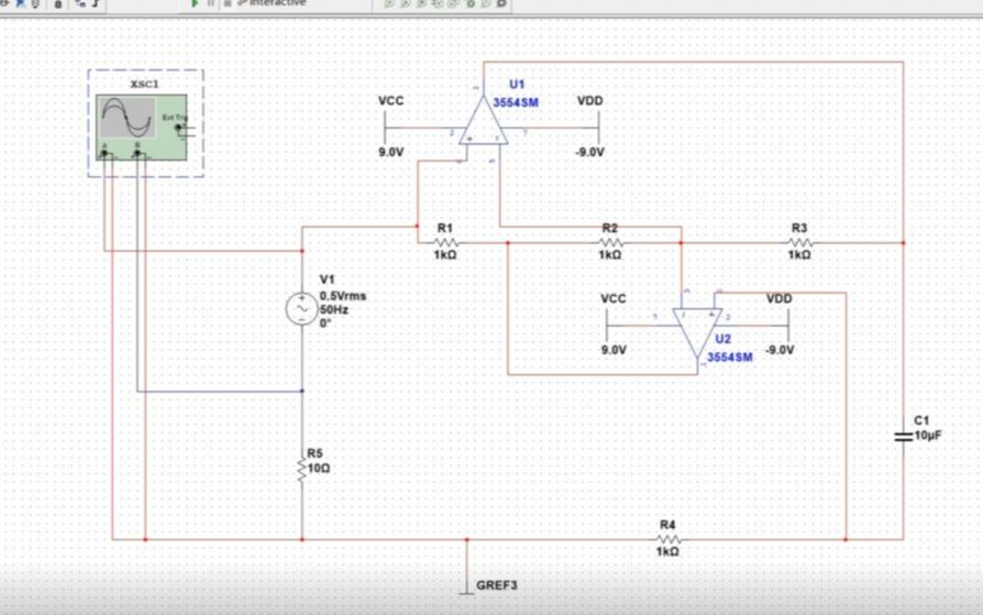 Multisim 14.0模拟回转器哔哩哔哩bilibili