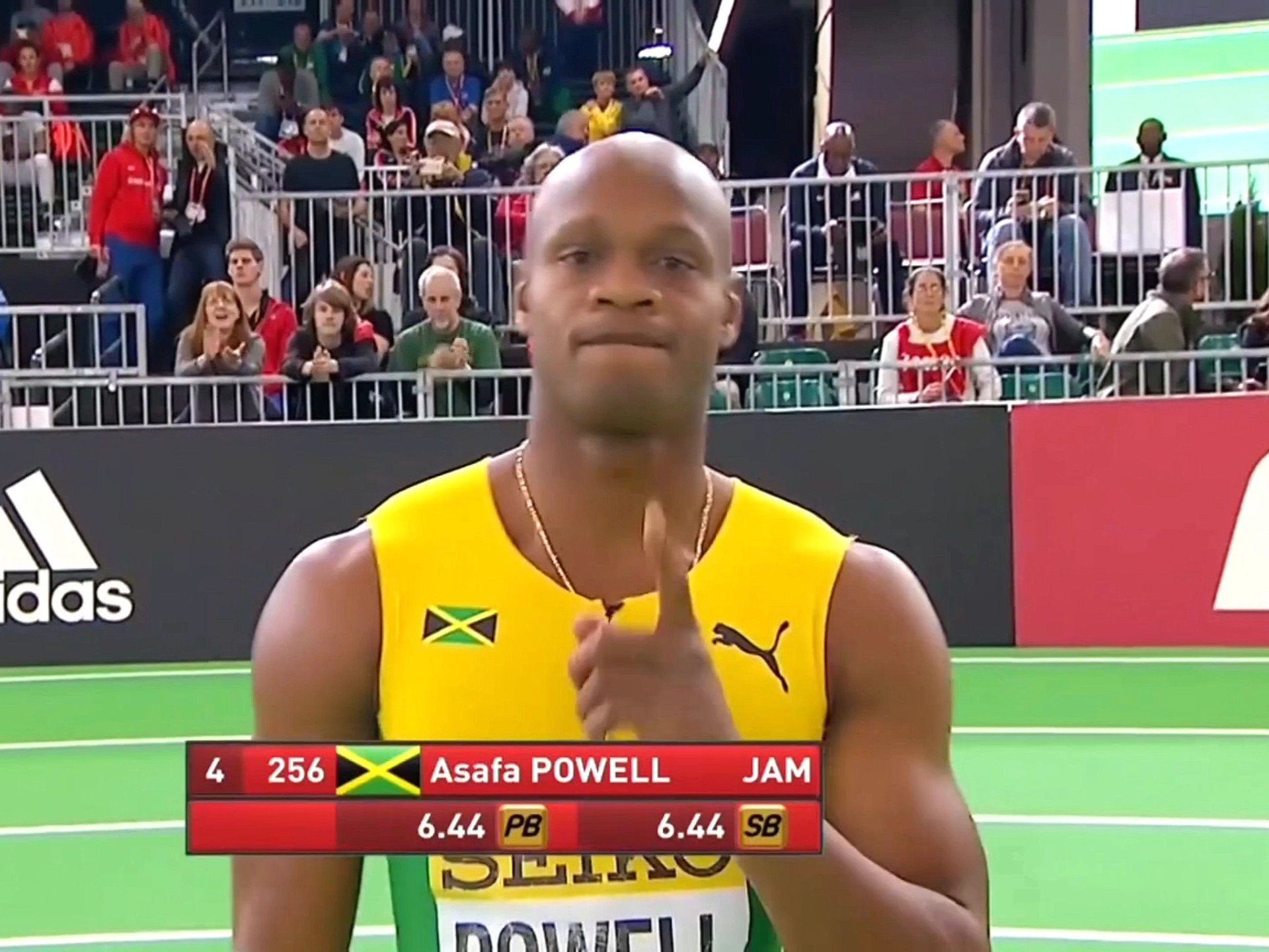 阿萨法鲍威尔 vs 苏炳添 2016年波兰室内田径锦标赛 60m 半决赛