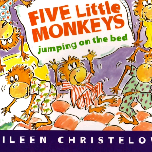 B53音源ありFive Little Monkeys 英語絵本　おうち英語　洋書 Amazon.co.jp: 英語絵本 Five little monkeys 5匹おさるさん