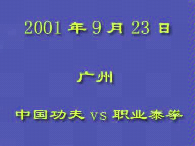 散打vs泰拳 2001年中泰对抗赛1哔哩哔哩bilibili