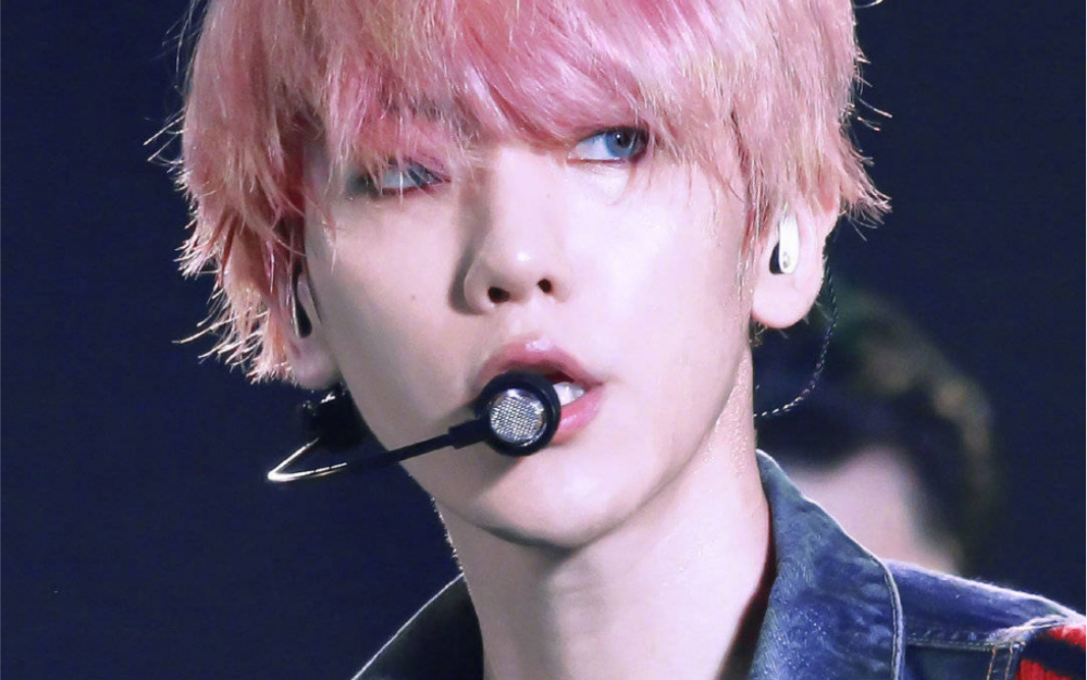 【边伯贤】高清 190726 exo五巡24/7 粉发小桃子