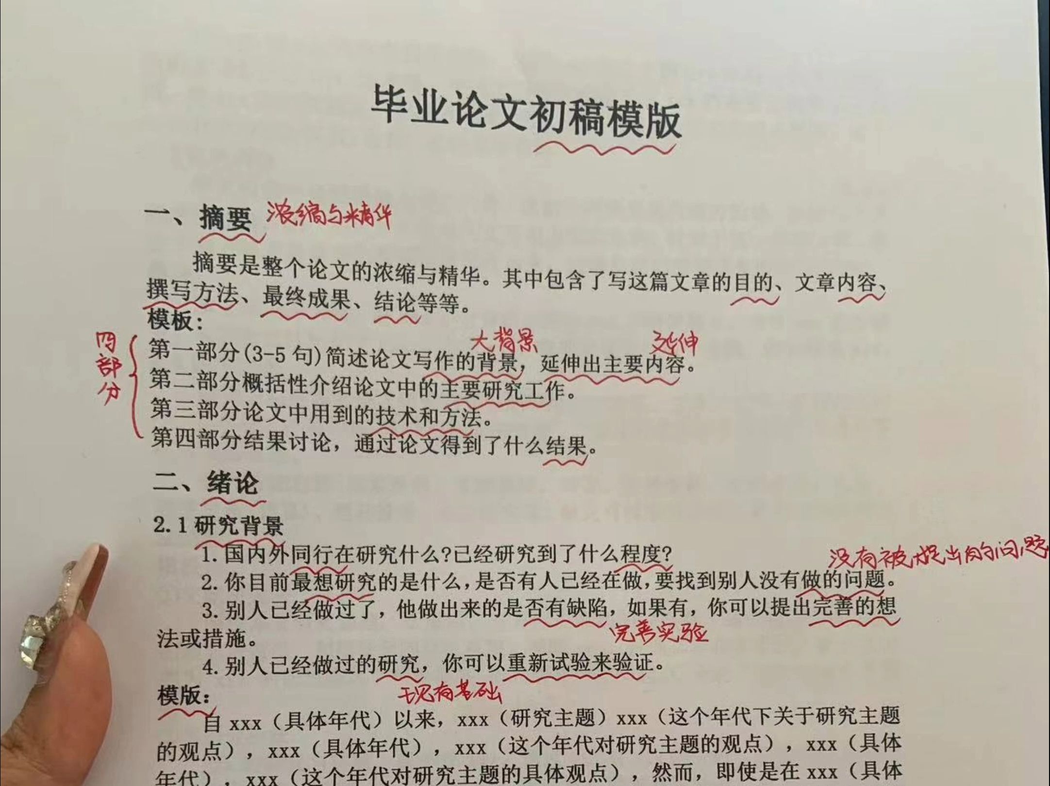 纸质论文格式模板图片