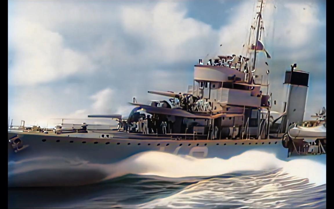 高清彩色历史影像:二战荷兰伊萨克·斯维尔斯号驱逐舰