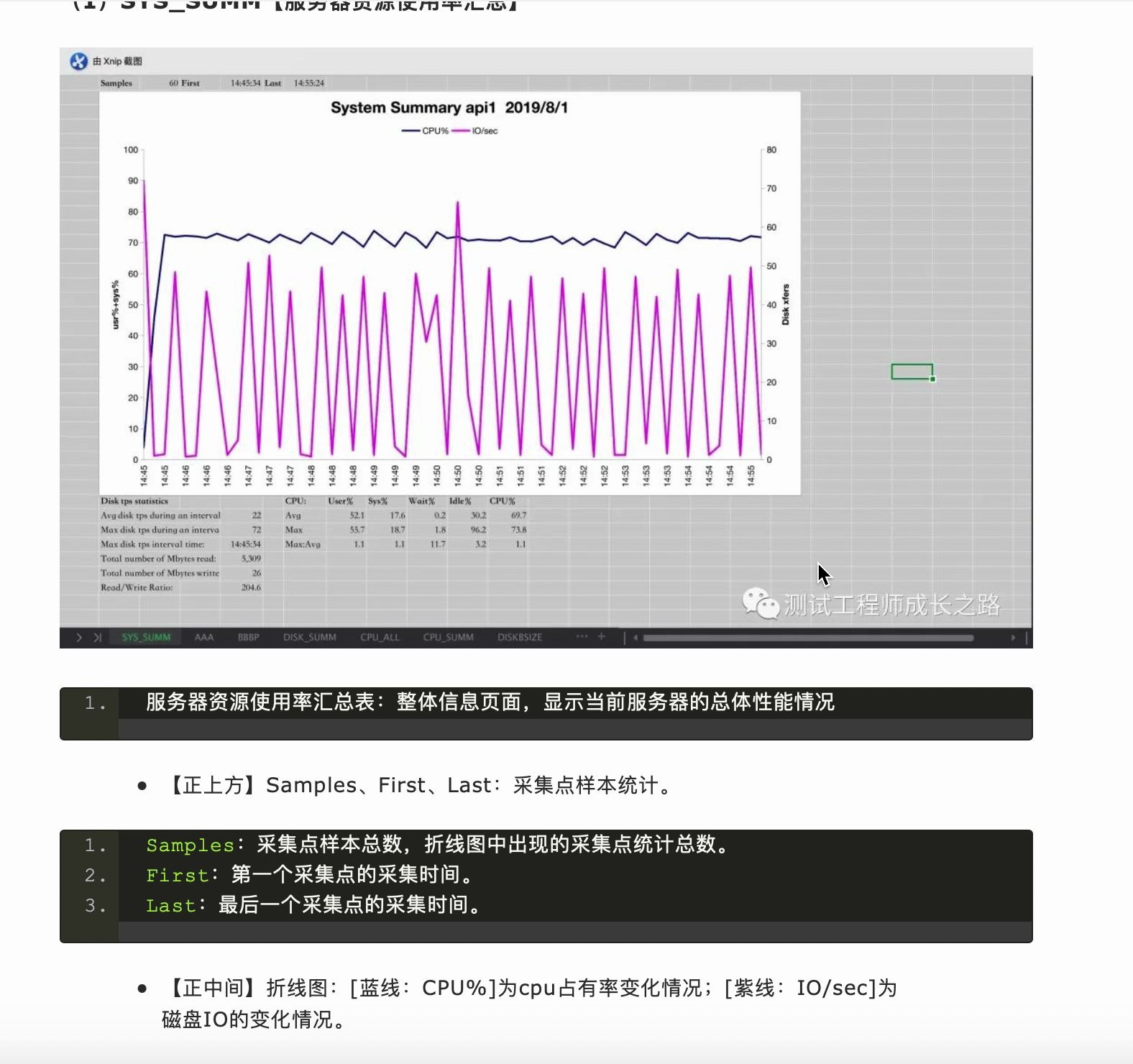 Nmon服务器性能结果报告分析