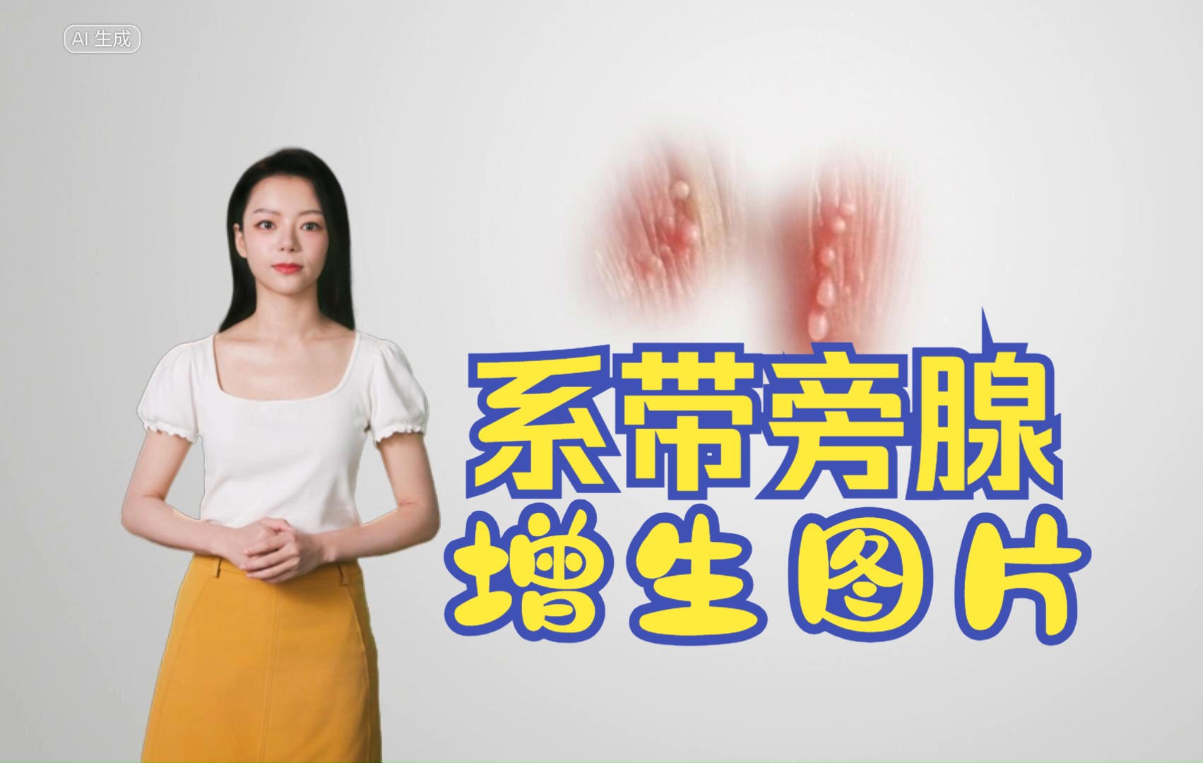 系带旁腺增生是啥样子?