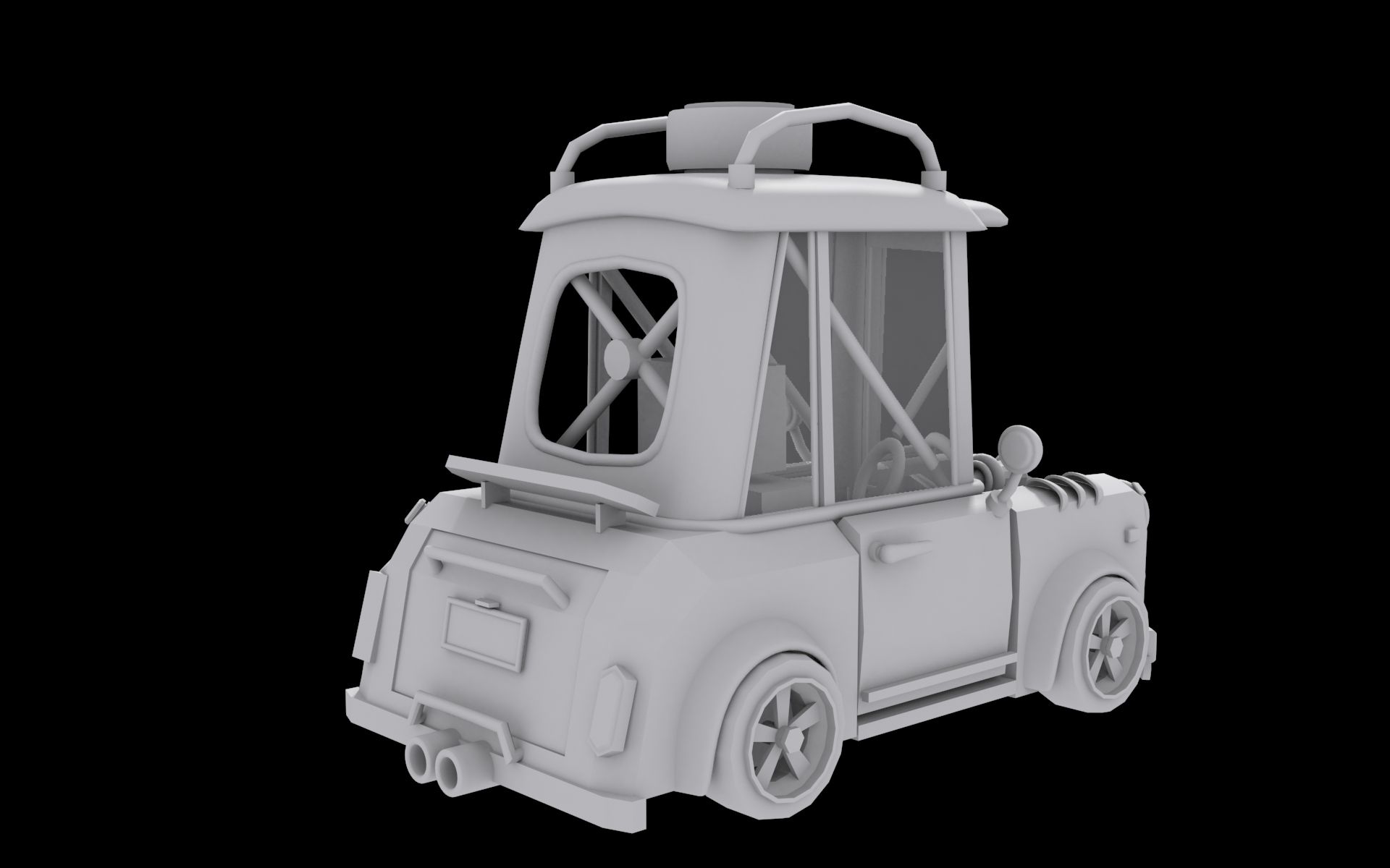 【3dmax建模】卡通模型车的建模过程!属于零基础也能学会的建模教程!