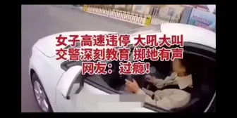 Download Video: 女司机的脾气真的太大了，高速上随意停车交警来了还怪交警，对交警发火