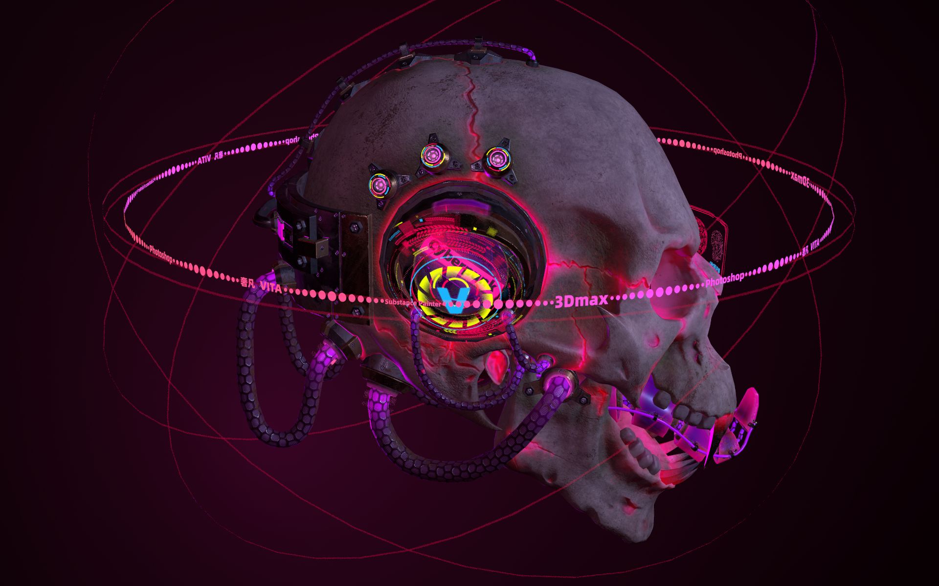 活动  赛博朋克骷髅