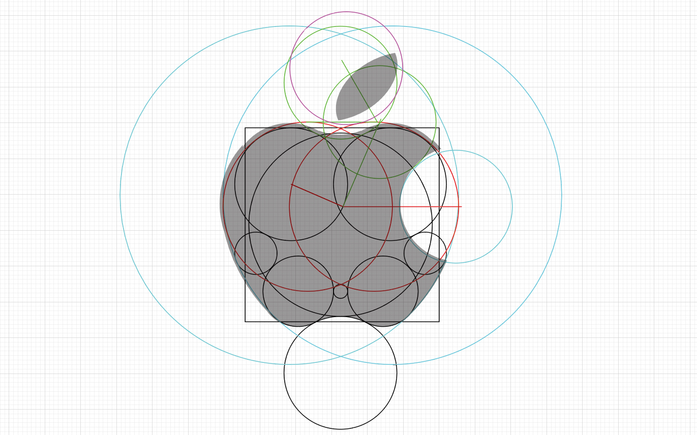 新手学习ai两周能画出怎样的苹果logo