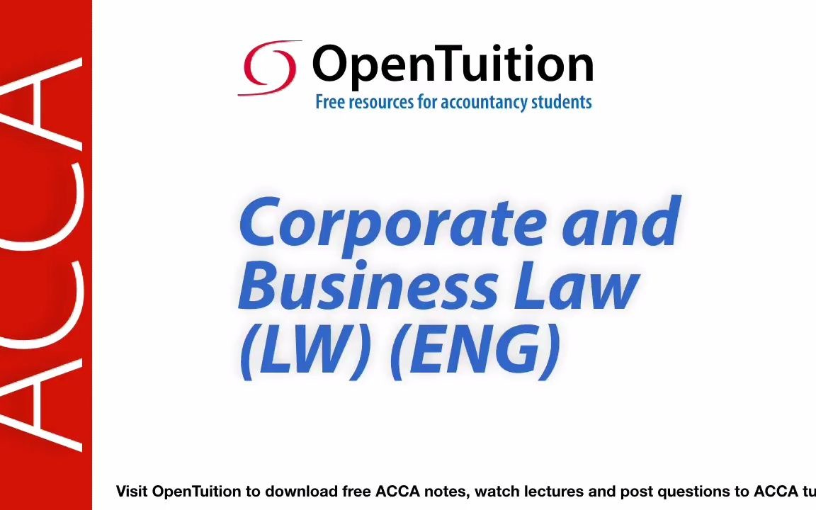 [图]Dissolution Grounds - ACCA Corporate and Business Law (LW) (ENG) (1)