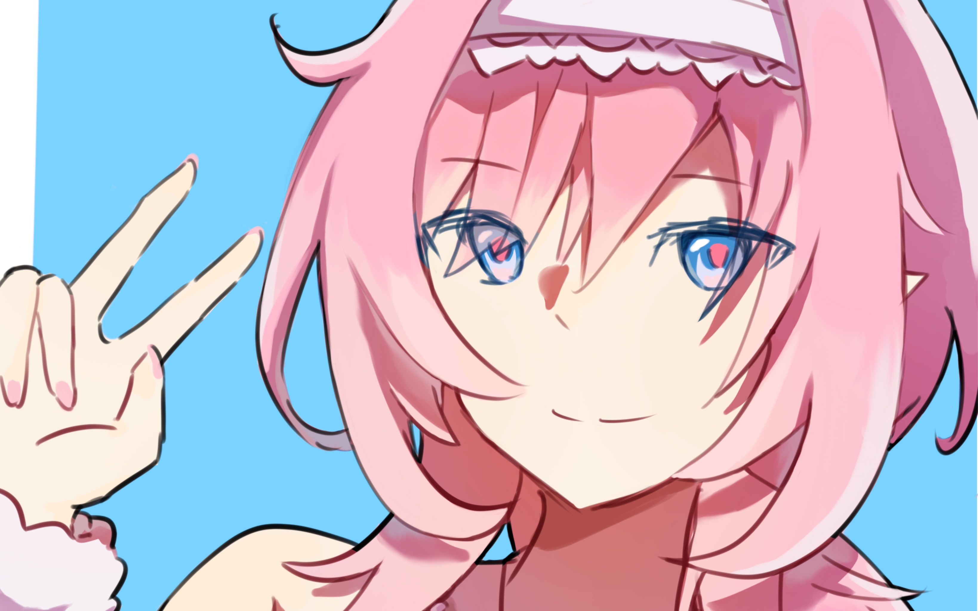 摸个爱莉【绘画过程】