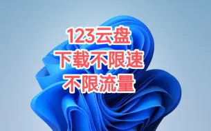 Download Video: 123云盘下载不限速不限流量