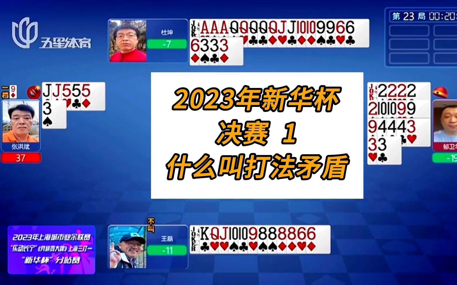 四人斗地主分析解说#2023年新华杯决赛1,什么叫打法矛盾桌游棋牌热门视频