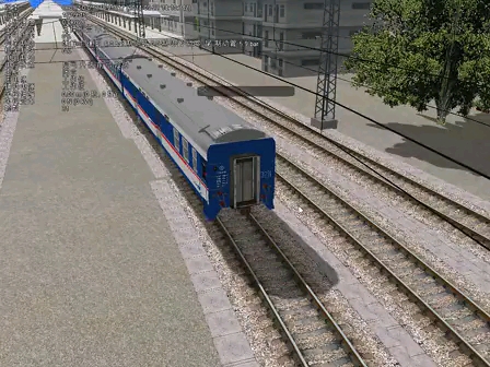 模拟火车t5次北京西南宁国际列车长沙站发车视频